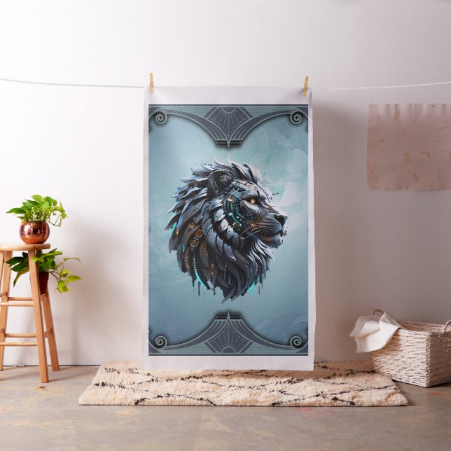 Cybernetisk Lejon Fusion of Power and Technology Tyg (In Situ)