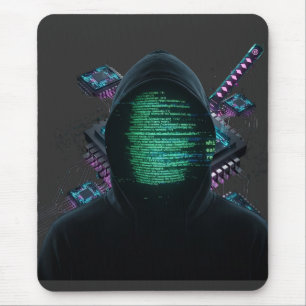 Cybernetisk Tech Fusion - Neon Katana & CPU-krets Musmatta
