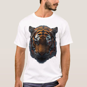 Cybernetisk Tiger Grafisk T-Shirt