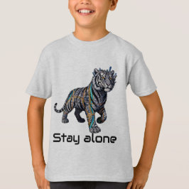 Cybernetisk Tiger Styrka Stå Ensam Grafik T Shirt