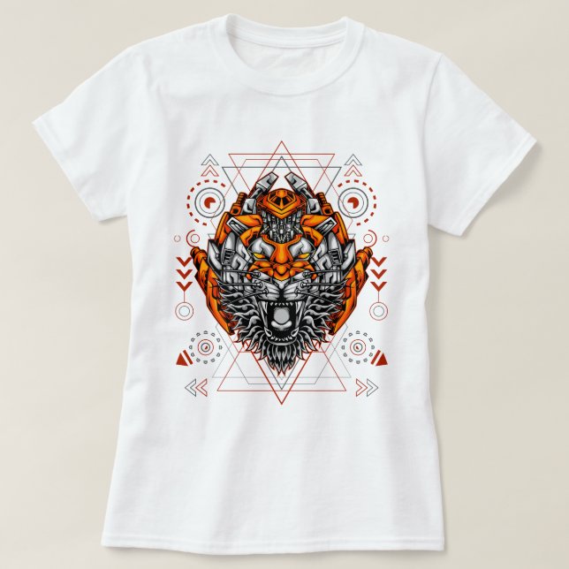 Cybernetisk tiger t shirt (Design framsida)