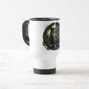 Cybernetisk Ugglas Natur vs Teknologi Steampunk Resemugg