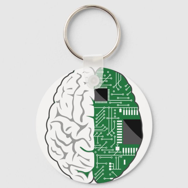 Cybernetiskt Brain Nyckelring (Framsida)