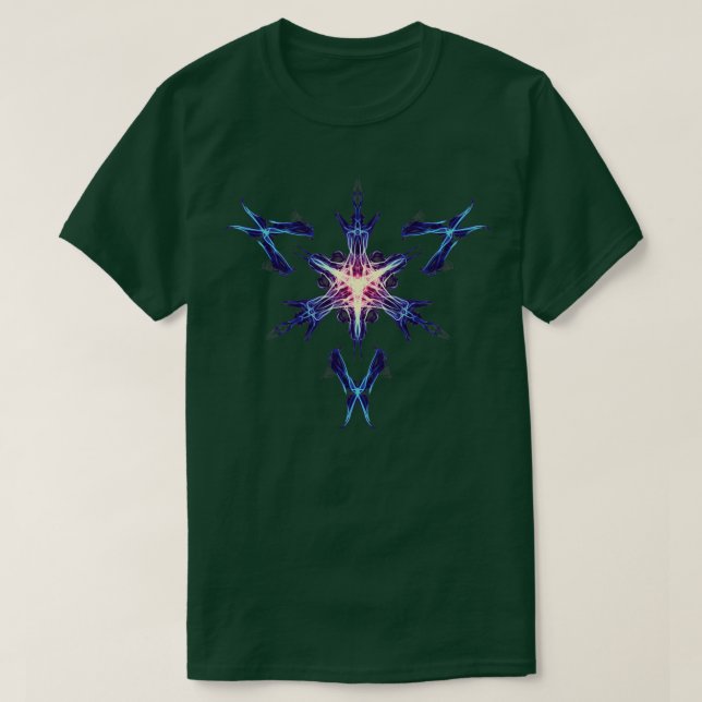 Cybernetiskt synaptikkontroll med energisk geometr t shirt (Design framsida)