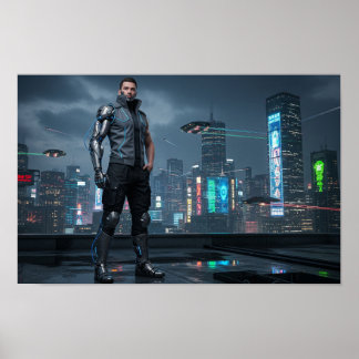 Cybernetiskt utökad person poster