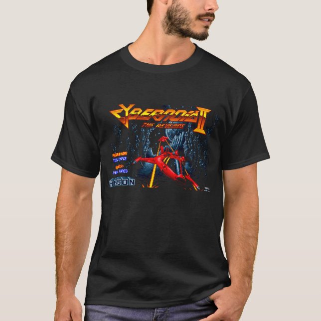 Cybernoid II Title T-Shirt Retro Gaming Amiga (Framsida)