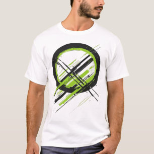 Cyberpunk Abstrakt Geometrisk Cirkulär Grafik T-sh T Shirt