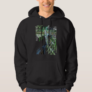 Cyberpunk Aesthetic Retro 80:s Glitch Trippy Graph Hoodie