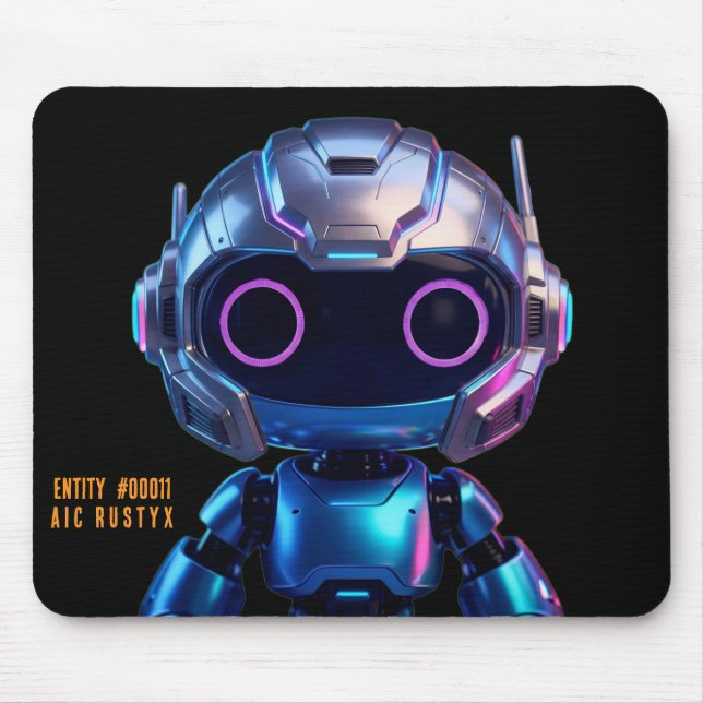 Cyberpunk AI Robot Musmattor #00011 | AIC Rustyx (Framsidan)