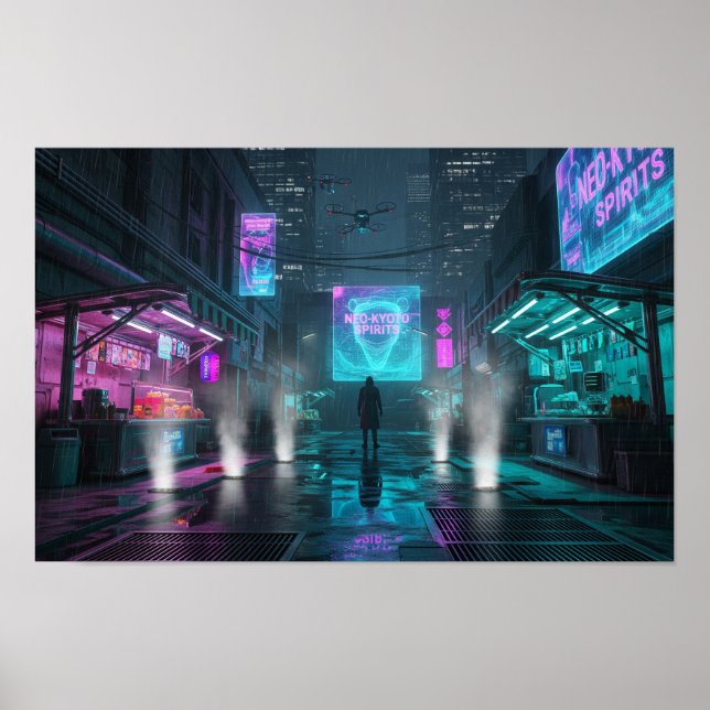 Cyberpunk Alleyway Poster (Framsidan)