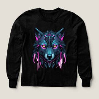 Cyberpunk Animal Porträtt - Futuristiska Neon T Shirt