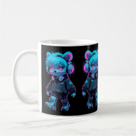 Cyberpunk Anime Bear Kaffemugg