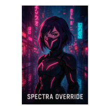 Cyberpunk Anime Girl - Futuristiska Neon City