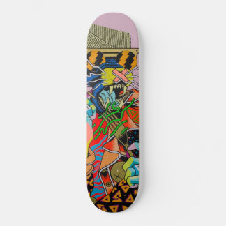 cyberpunk, anime, manga, syra, cyber, konst. mini skateboard bräda 18,5 cm