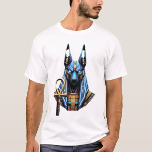 Cyberpunk Anubis - Neon egyptisk efterlivetsgud T Shirt