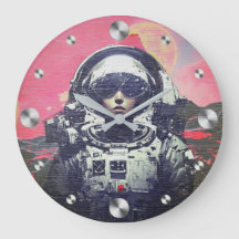 Cyberpunk-astronaut - Rosa neonrymd