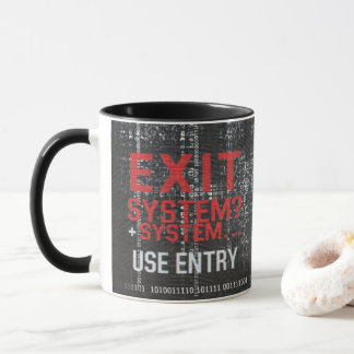 Cyberpunk Binärkod Utgångssystem Coder Mugg