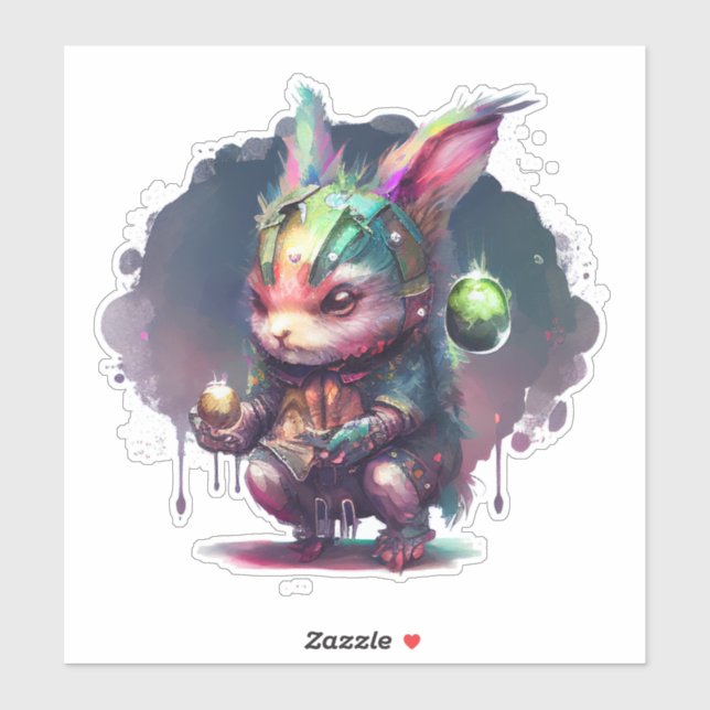 Cyberpunk Bunny Klistermärken (Ark)