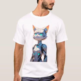 Cyberpunk Cat Girl T Shirt