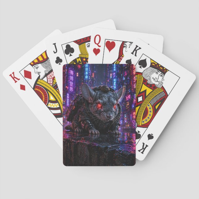 Cyberpunk Chinchilla Casinokort (Baksidan)