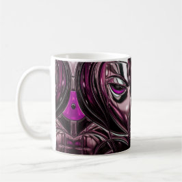 Cyberpunk Chrome Muse Kaffemugg