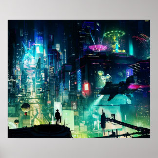 CYBERPUNK CITY POSTER
