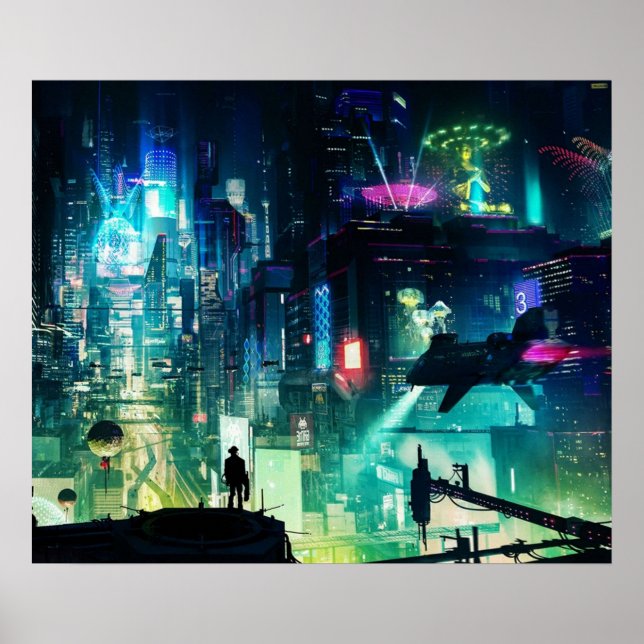 CYBERPUNK CITY POSTER (Framsidan)