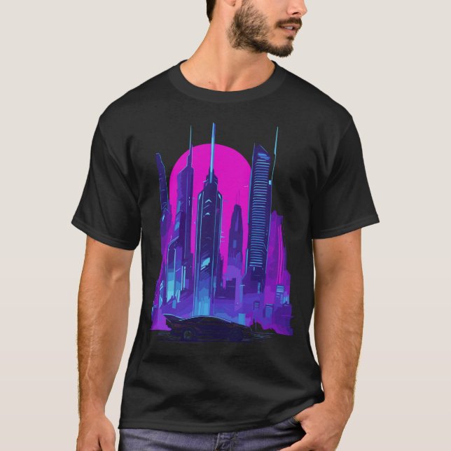 Cyberpunk City T Shirt (Framsida)