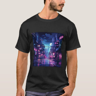 Cyberpunk City Tech Bära T Shirt