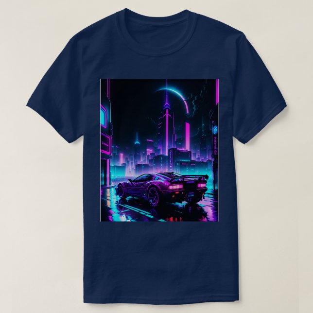 Cyberpunk citynight 3 t shirt (Design framsida)