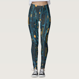 Cyberpunk Cityscape Leggings