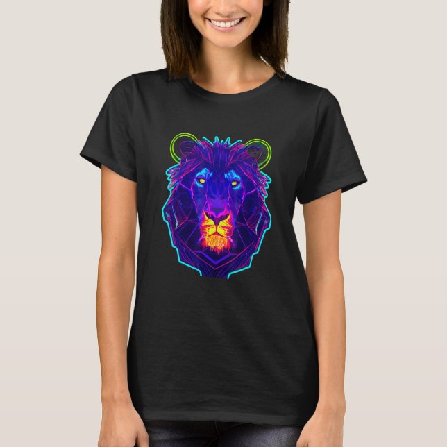 Cyberpunk Colorful Punk Leon Unique Purple Animal  T Shirt (Framsida)
