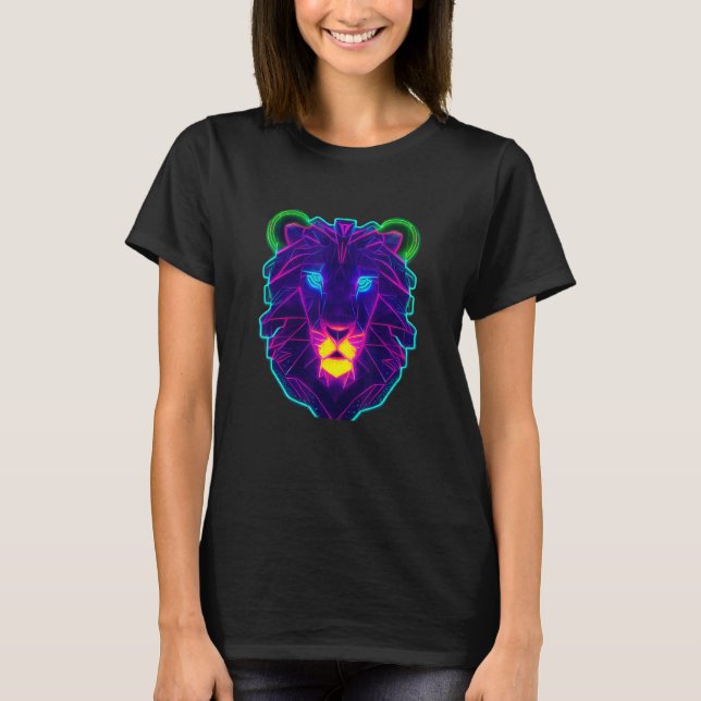 Cyberpunk Colorful Punk Leon Unique Purple Animal  T Shirt (Framsida)