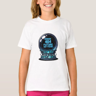 Cyberpunk Crystal Ball Framtid Ej Funnen Barn T Shirt