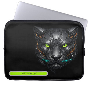 Cyberpunk Cybernetisk Panther Gamer Anpassad I Laptop Fodral