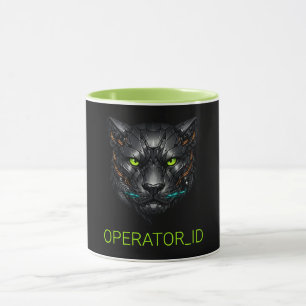 Cyberpunk Cybernetisk Panther Gamer Anpassad Mugg