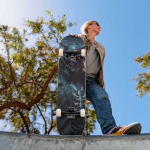 Cyberpunk Demon Samurai Mini Skateboard Bräda 18,5 Cm
