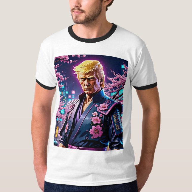 Cyberpunk Donald Trump Samurai Tee (Framsida)