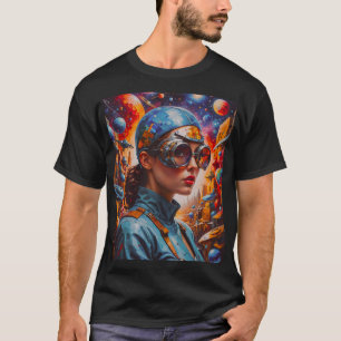Cyberpunk Dreams: A Future Explorer' vision T Shirt