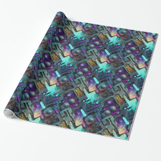 Cyberpunk Dreamscape Wrapping Papper Presentpapper