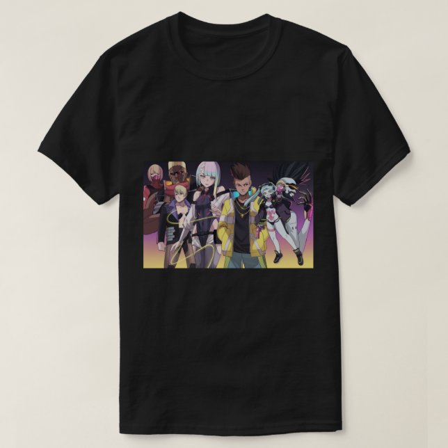 Cyberpunk Edgerunners characters   T Shirt (Design framsida)
