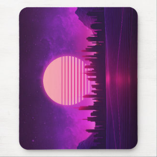 cyberpunk eletronic synthwave scifi rosa svart musmatta