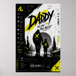 Cyberpunk Fader Son anpassad Poster