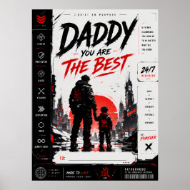 Cyberpunk Fader Son Väggposter Poster