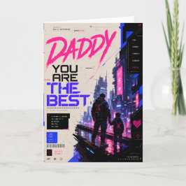 Cyberpunk Fars Dag Välkomstkort Kort