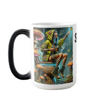 Cyberpunk-flicka på svamp