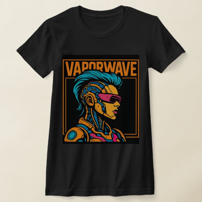 Cyberpunk Flicka T-Shirt (Laydown)