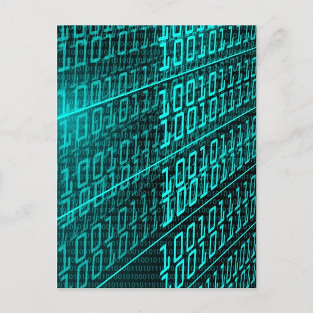 Cyberpunk Futuristiska Computer Technology Circuit Vykort (Framsida)