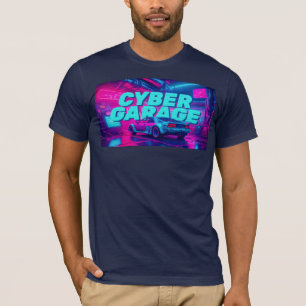 Cyberpunk Garage Retro Bil Synthwave Neon T Shirt