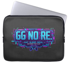 ​Cyberpunk GG NO RE Gaming Aesthetic - Neon Gamer  Laptop Fodral